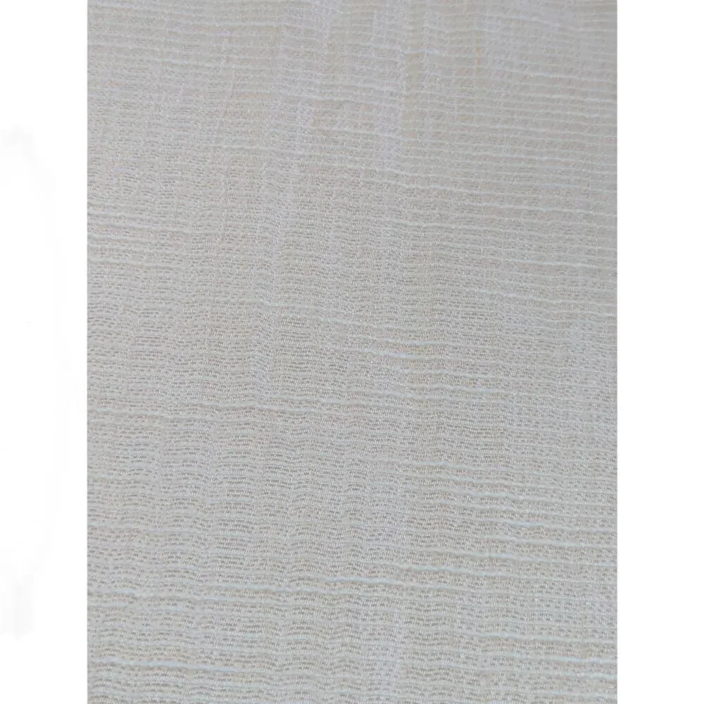 NWOT! FROTHY FINISH PINK AND WHITE WEAVE FABRIC SHOWER CURTAIN, TWEEDY TEXTURE!